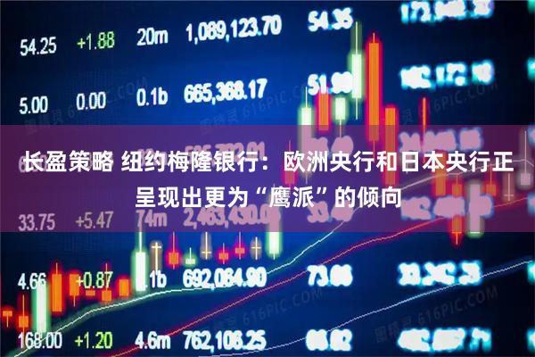 长盈策略 纽约梅隆银行：欧洲央行和日本央行正呈现出更为“鹰派”的倾向